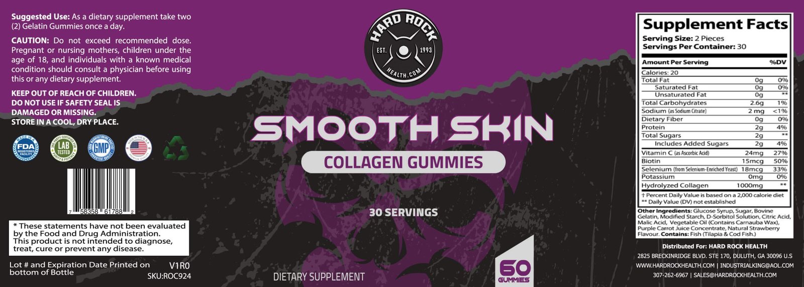 Smooth Skin Collagen Gummies With Vitamin C- 60 Gummies - Image 3