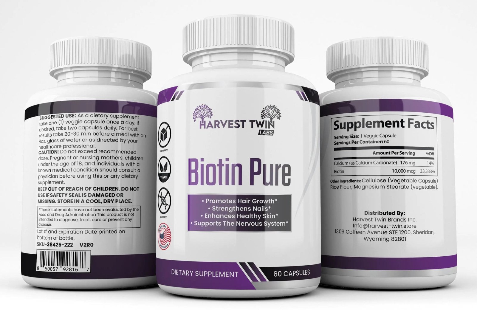 Biotin 10 000 mcg Capsules | Harvest Twin Labs - Image 2