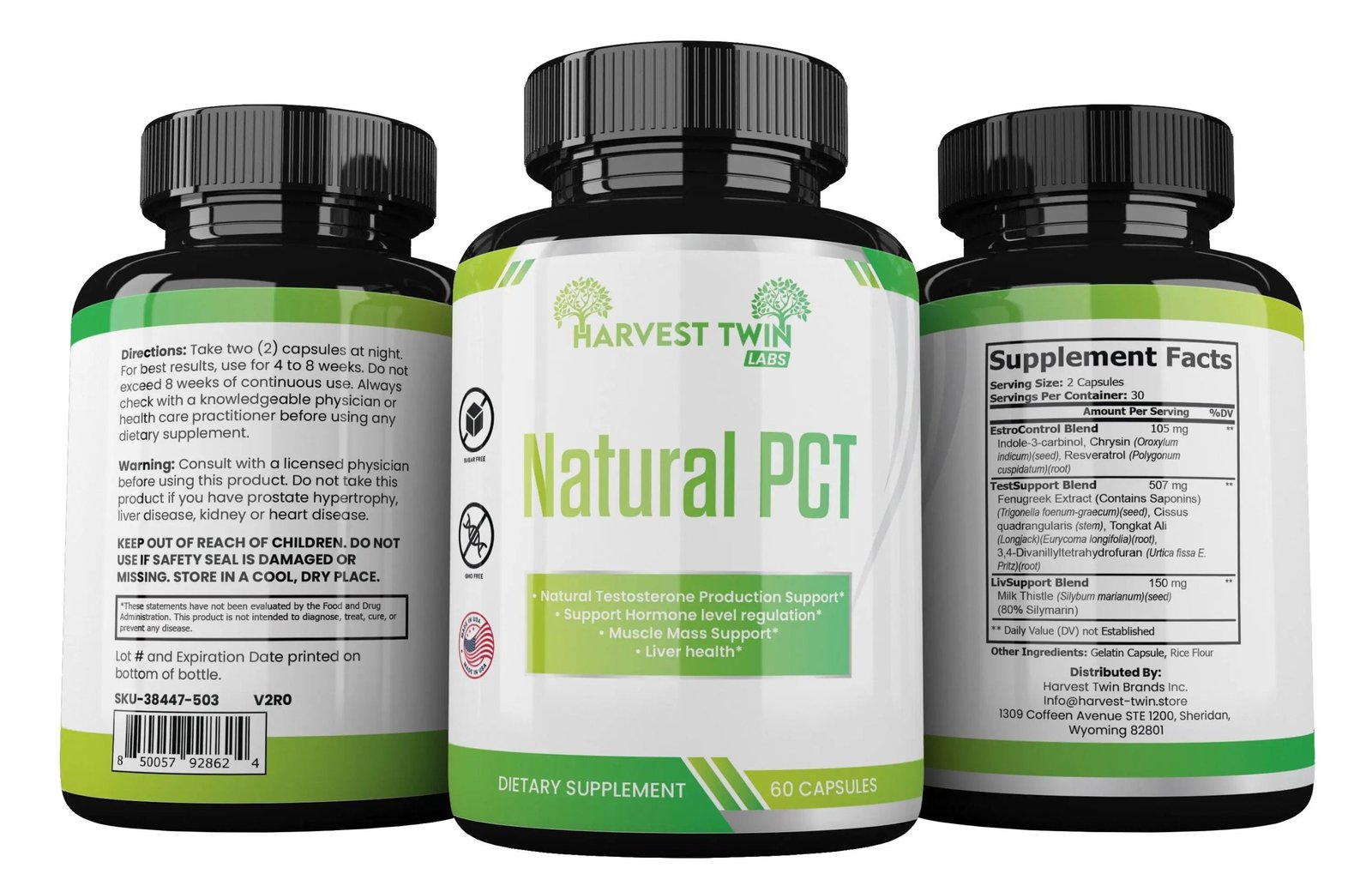 Natural PCT Testosterone Booster | Harvest Twin Labs - Image 2