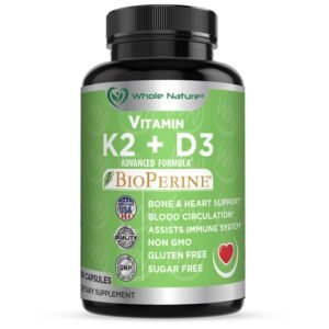 Whole Nature K2 (MK7)+D3 Plus Calcium