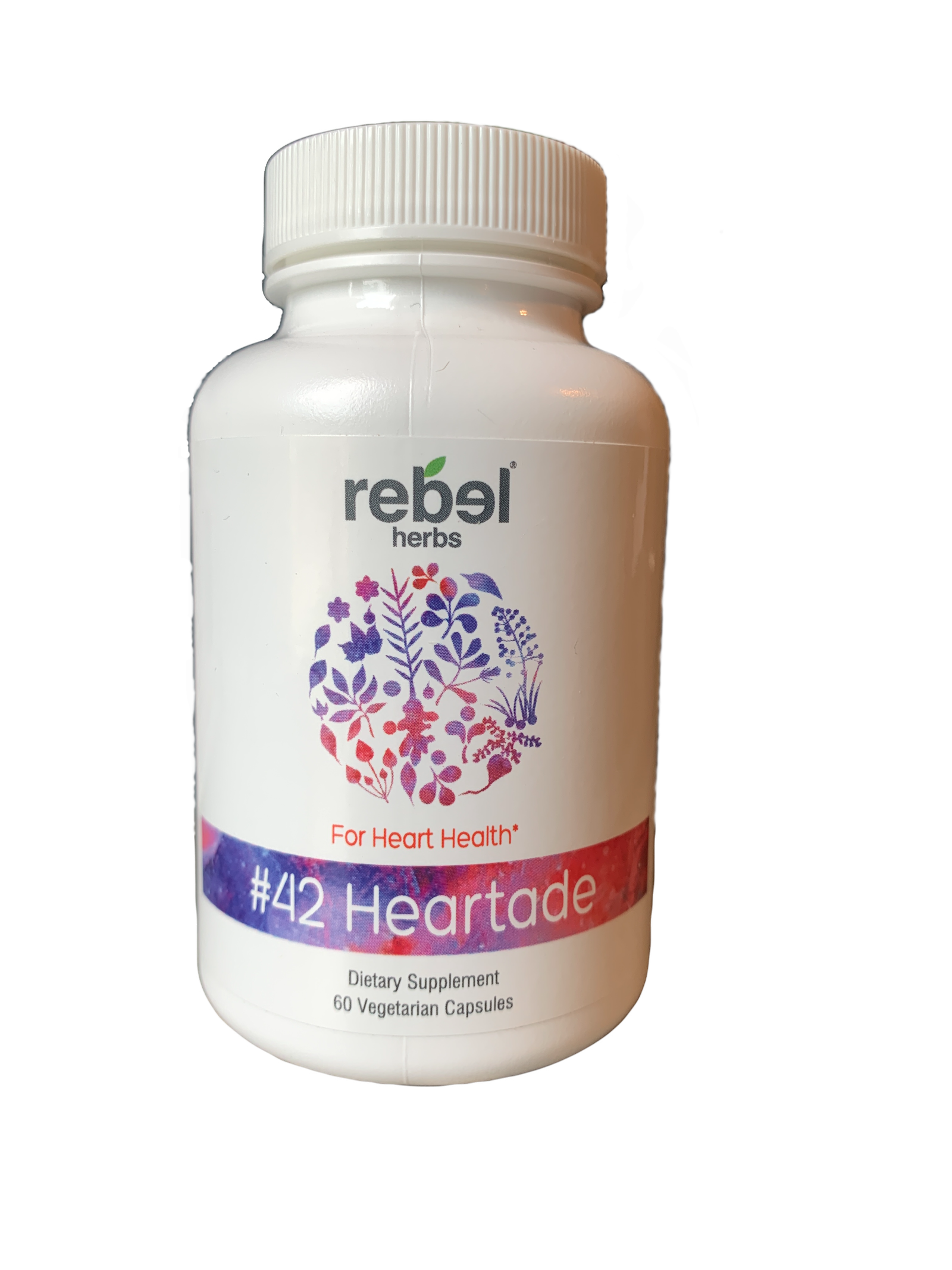 Rebel Herbs Organic Heartade Vegetarian Caps - 60 Count