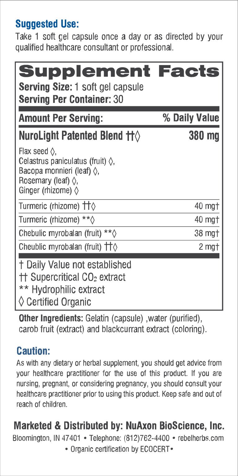 Rebel Herbs Organic Nuroade Capsules for Healthy Memory - 30 Count - Image 2