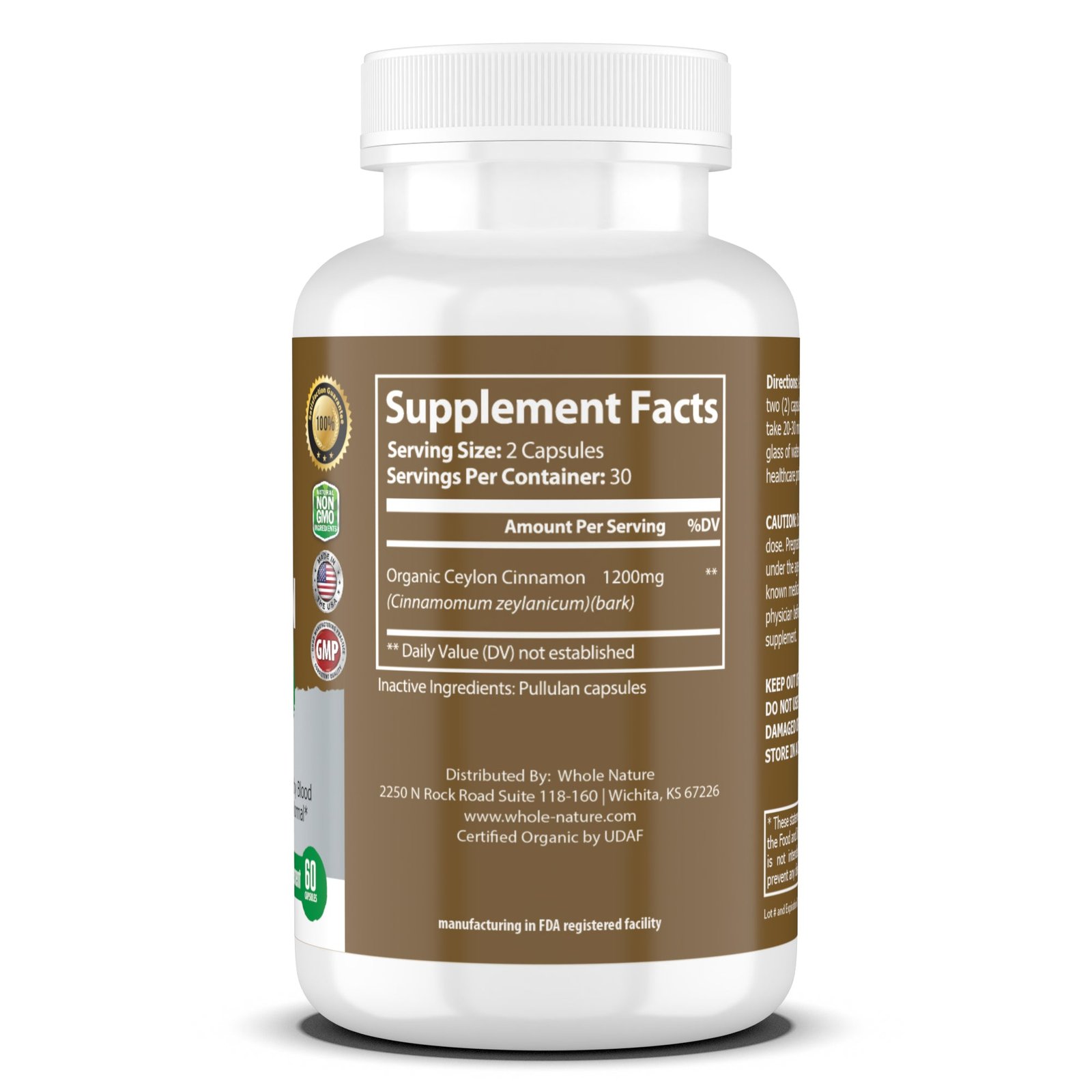 Cinnamon Capsules 1200mg, Made With Organic Ceylon - Image 3